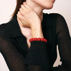 MINI BEADS BRACELET SCARLET RED VANESSA BARONI - The Poolclub Monaco