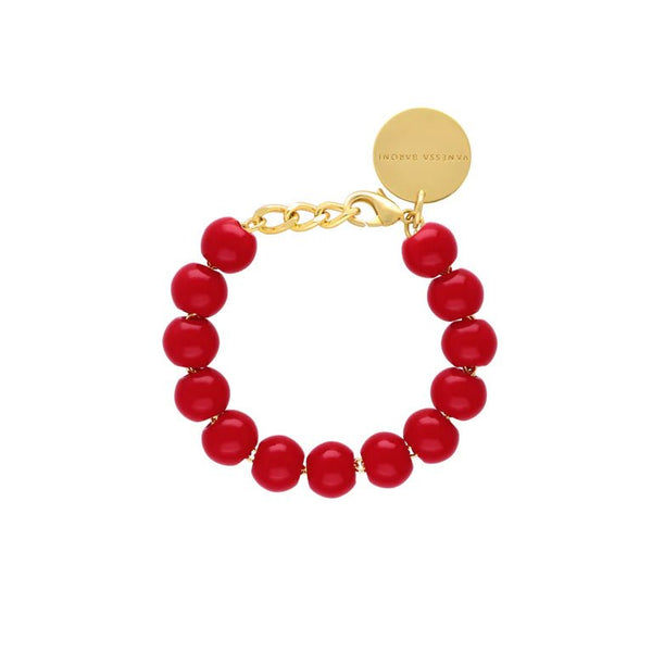 MINI BEADS BRACELET SCARLET RED VANESSA BARONI - The Poolclub Monaco