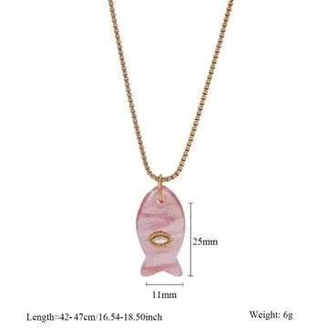 Mini Fish & Hamsa Necklaces - The Poolclub Monaco