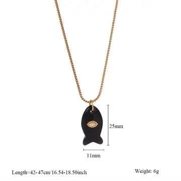 Mini Fish & Hamsa Necklaces - The Poolclub Monaco