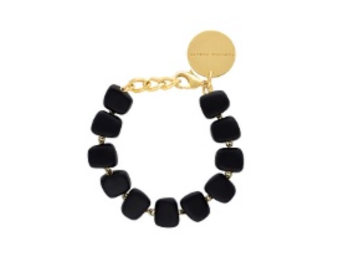 Mini Organic Shaped Bracelet Matt Black VANESSA BARONI - The Poolclub Monaco