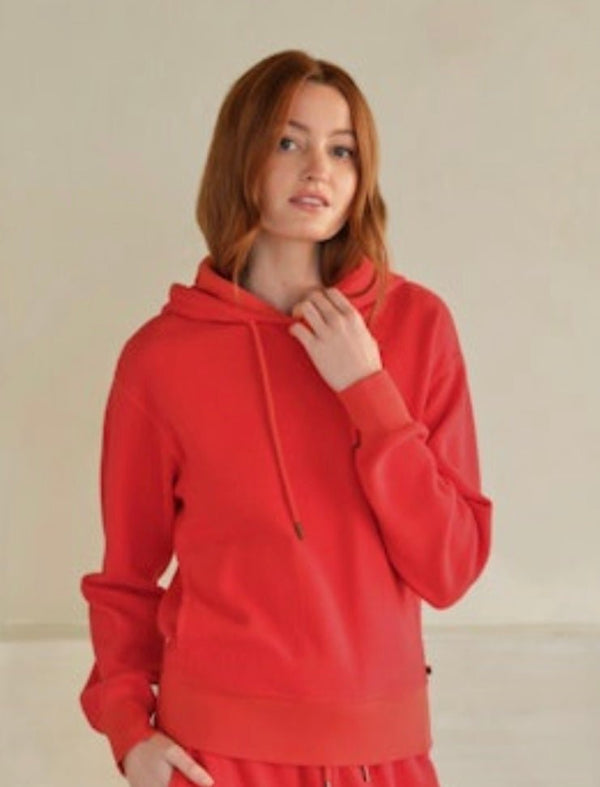 MiniLux Brushed Pocket Hoodie Pimiento MYLES PRICE - The Poolclub Monaco