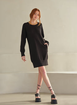 MiniLux Pocket Dress Noir MYLES PRICE - The Poolclub Monaco