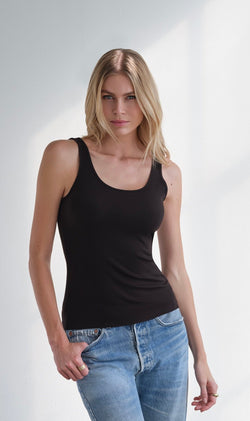 MiniRib Tank Black MYLES PRICE - The Poolclub Monaco