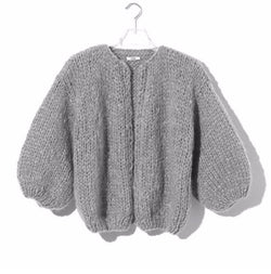 Mohair Bomber Cardigan Concrete MAIAMI - The Poolclub Monaco