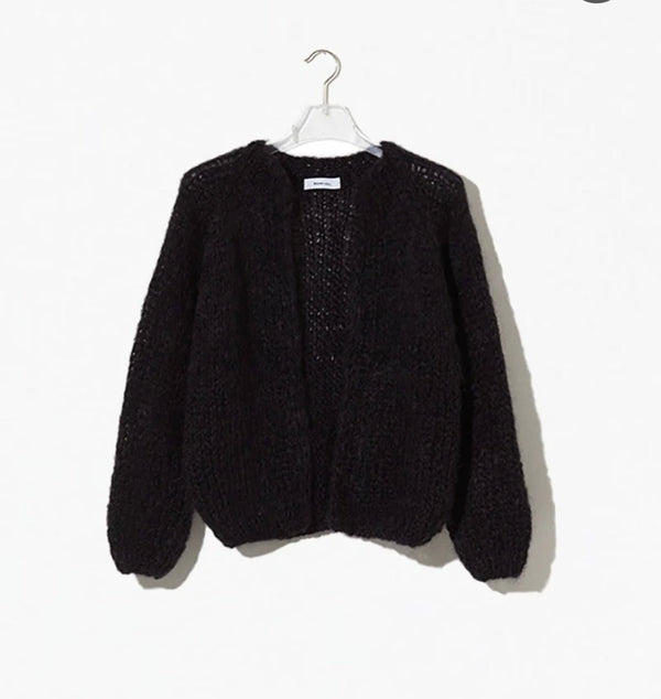 Mohair Cardigan Noir MAIAMI - The Poolclub Monaco