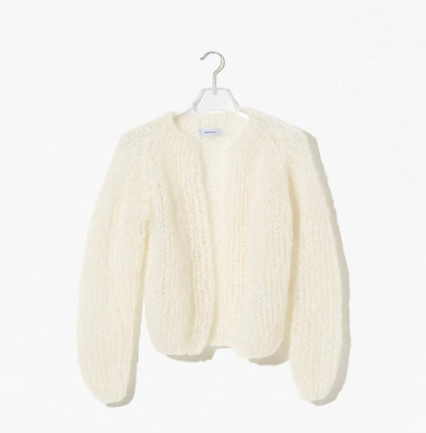 Mohair Small Cardigan Creme MAIAMI - The Poolclub Monaco