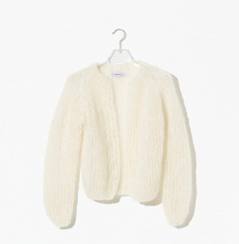 Mohair Small Cardigan Creme MAIAMI - The Poolclub Monaco