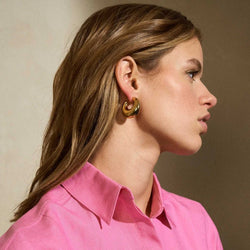 MOON EARRING GOLD VANESSA BARONI - The Poolclub Monaco