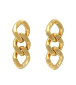 New Flat Chain Earring Gold VANESSA BARONI - The Poolclub Monaco