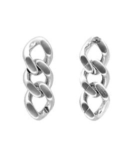 New Flat Chain Earring Silver VANESSA BARONI - The Poolclub Monaco