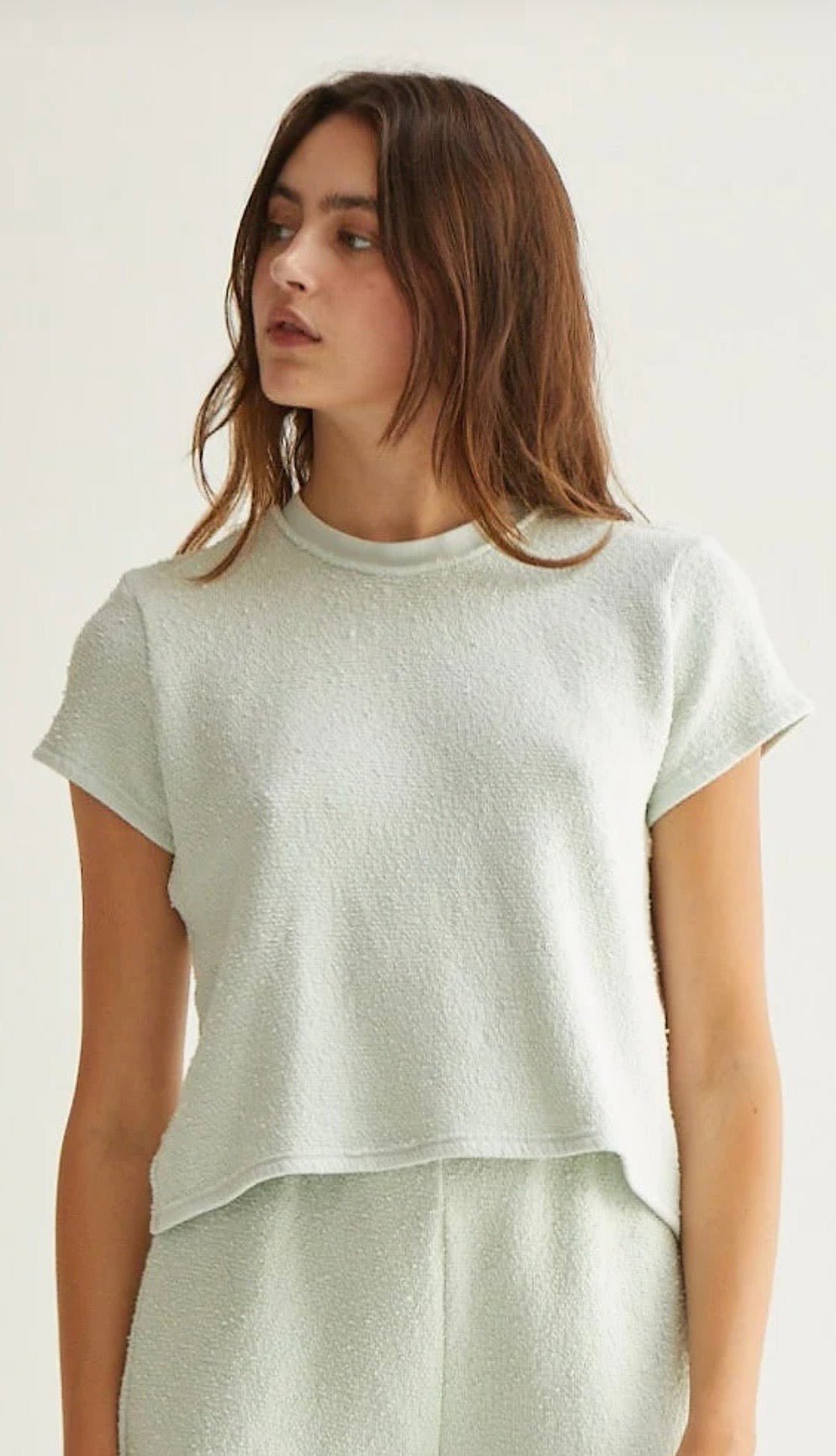 Nina Bouclé Tee Vintage Mint ASHER THE LABEL - The Poolclub Monaco