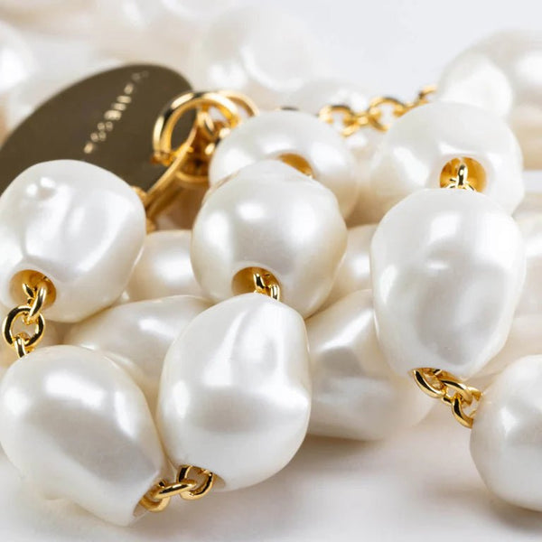 ORGANIC PEARL NECKLACE LONG PEARL VANESSA BARONI - The Poolclub Monaco