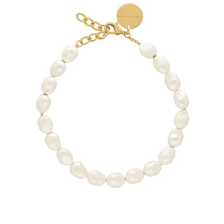 ORGANIC PEARL NECKLACE SHORT PEARL VANESSA BARONI - The Poolclub Monaco