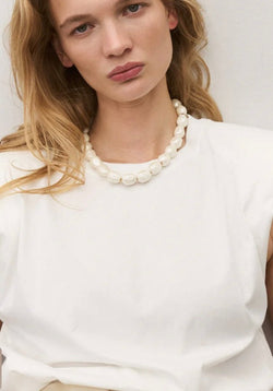 Organic Pearl Necklace Short VANESSA BARONI - The Poolclub Monaco