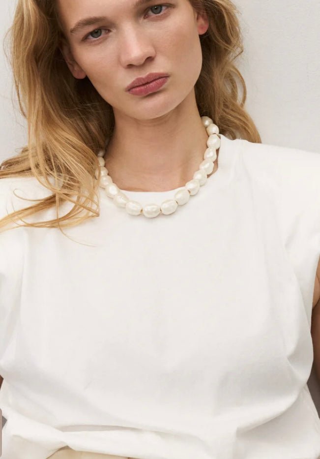 Organic Pearl Necklace Short VANESSA BARONI - The Poolclub Monaco