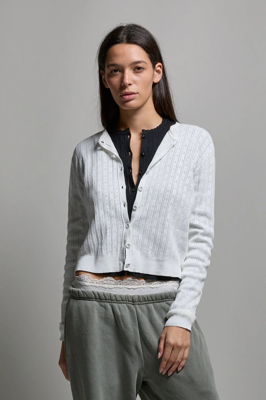 Pipa Cardigan Optic White ASHER THE LABEL - The Poolclub Monaco