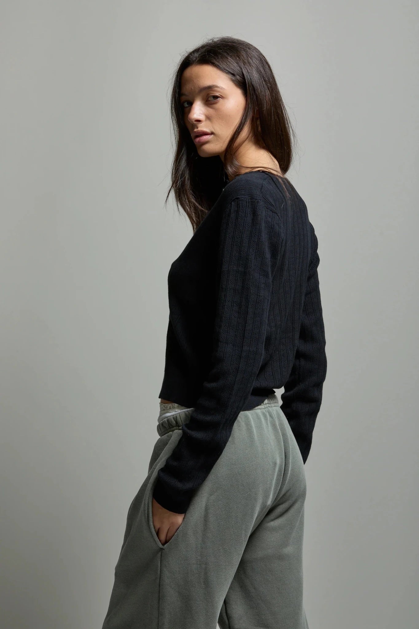 Pipa Cardigan True Black ASHER THE LABEL - The Poolclub Monaco