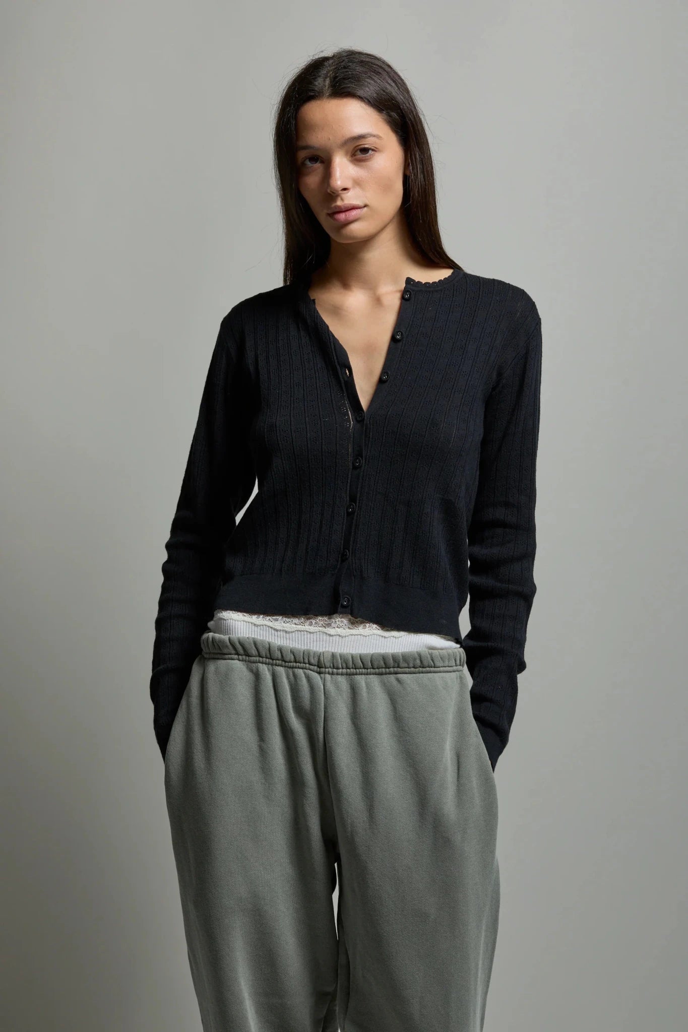 Pipa Cardigan True Black ASHER THE LABEL - The Poolclub Monaco