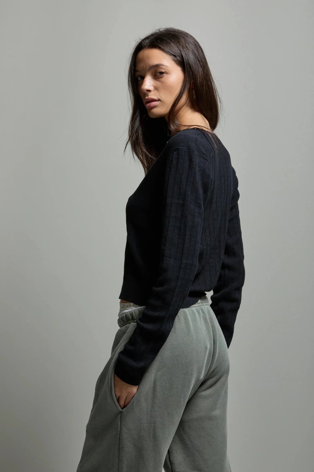 Pipa Cardigan True Black ASHER THE LABEL - The Poolclub Monaco