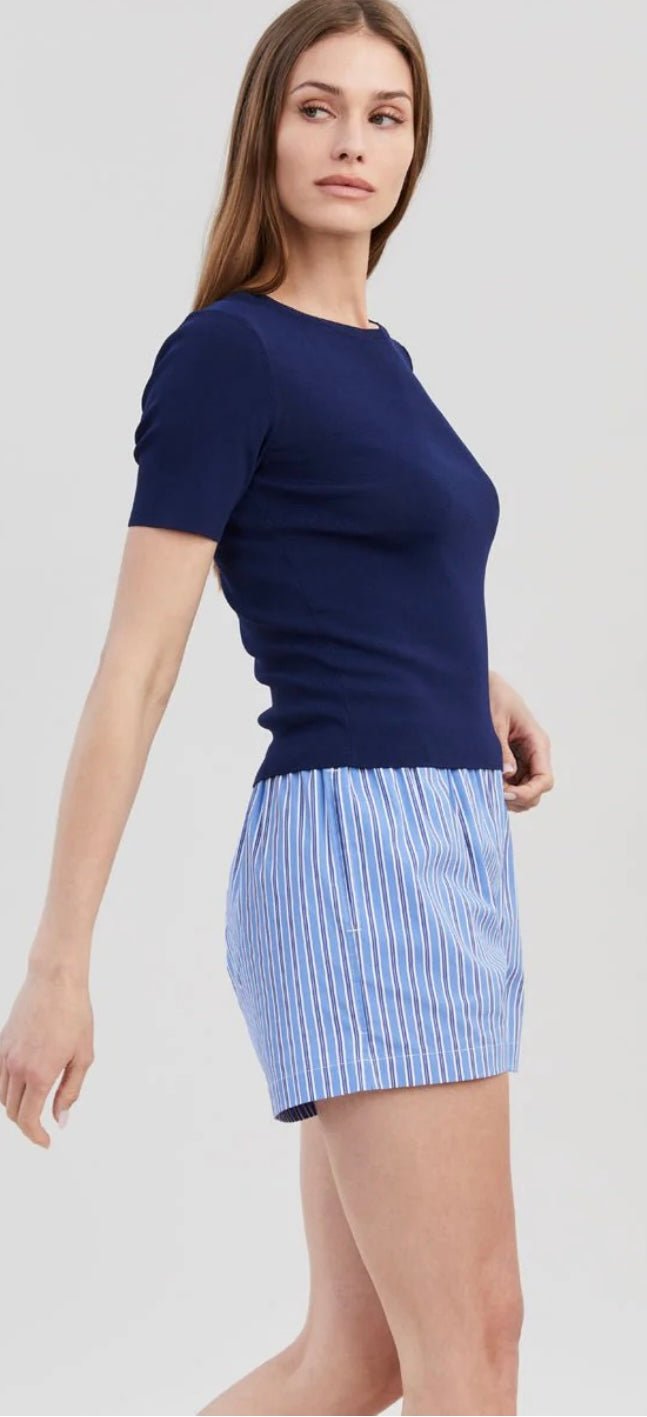 Riada Top Bleu Marine SOLID&STRIPED - The Poolclub Monaco