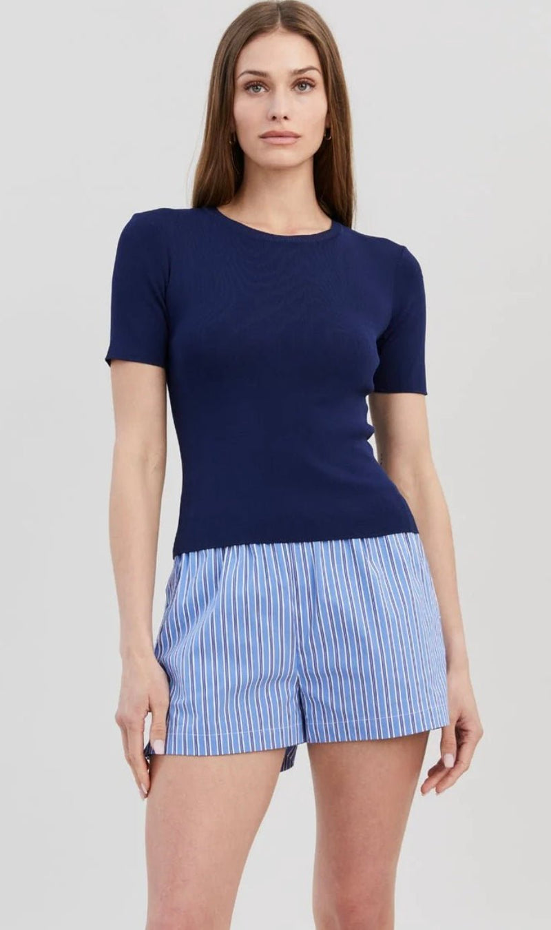 Riada Top Bleu Marine SOLID&STRIPED - The Poolclub Monaco