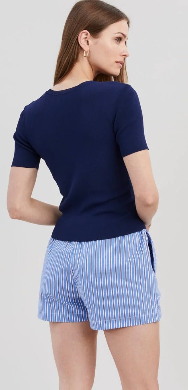 Riada Top Bleu Marine SOLID&STRIPED - The Poolclub Monaco