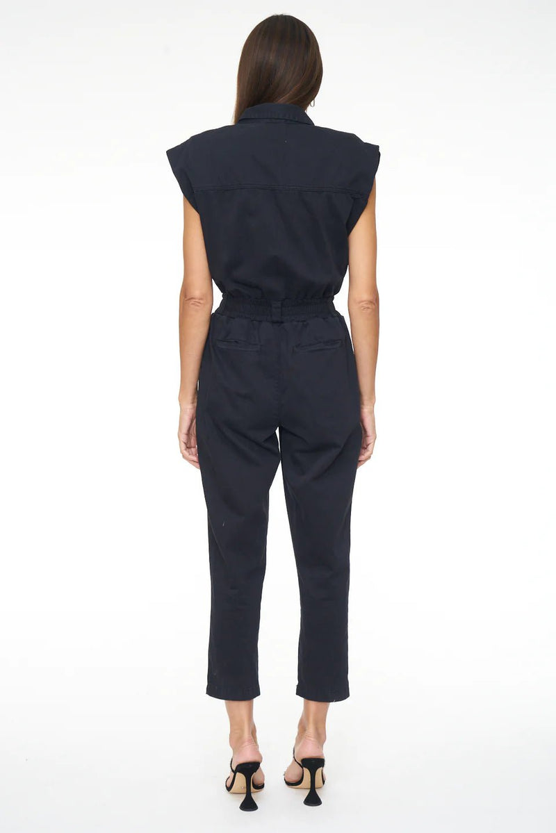 Rosie Cinched Waist Jumpsuit Fade To Black PISTOLA - The Poolclub Monaco