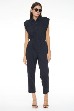 Rosie Cinched Waist Jumpsuit Fade To Black PISTOLA - The Poolclub Monaco