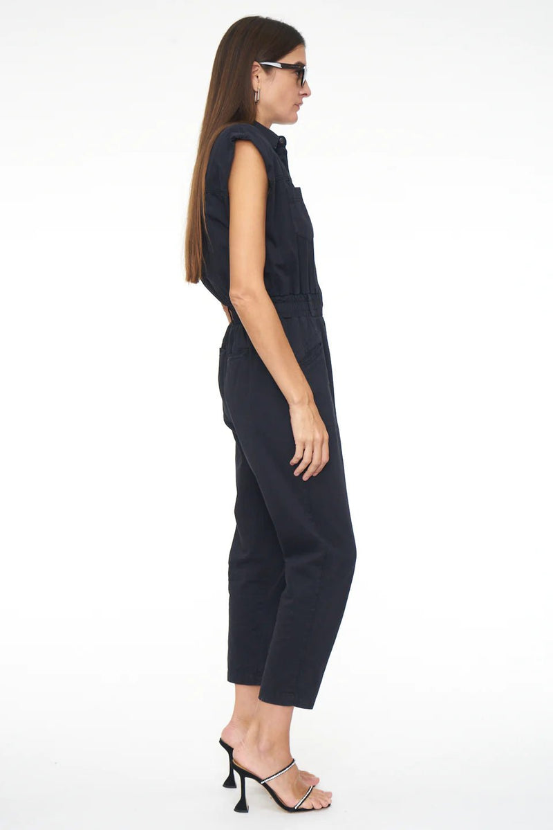 Rosie Cinched Waist Jumpsuit Fade To Black PISTOLA - The Poolclub Monaco