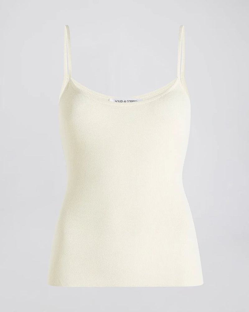 Selena Tank Ecru SOLID&STRIPED - The Poolclub Monaco