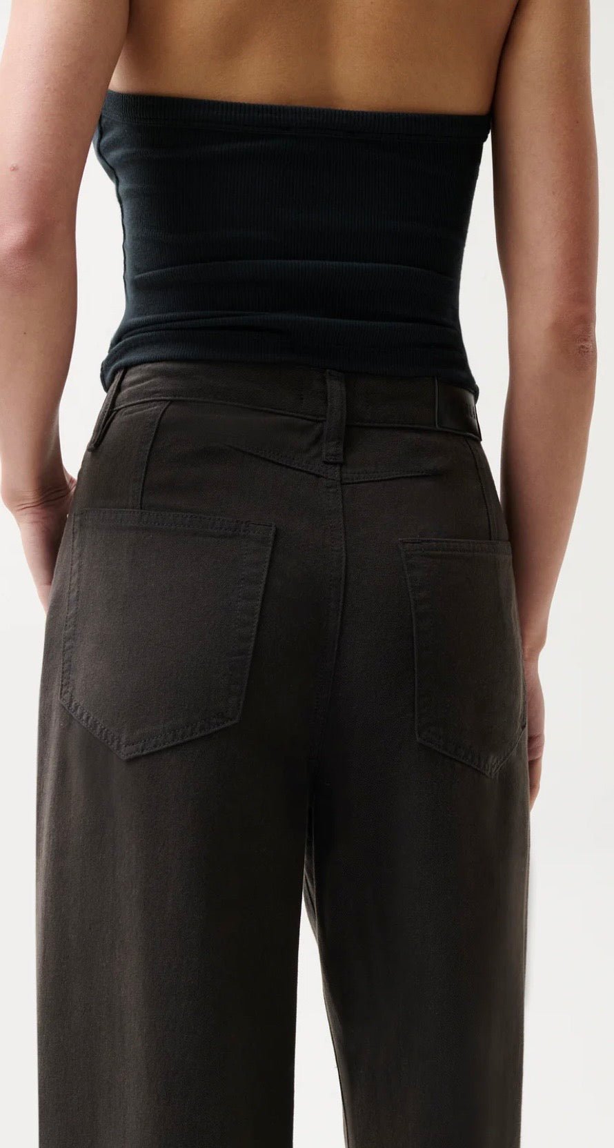 Sydney High Rise Wide Leg Egret PISTOLA DENIM - The Poolclub Monaco