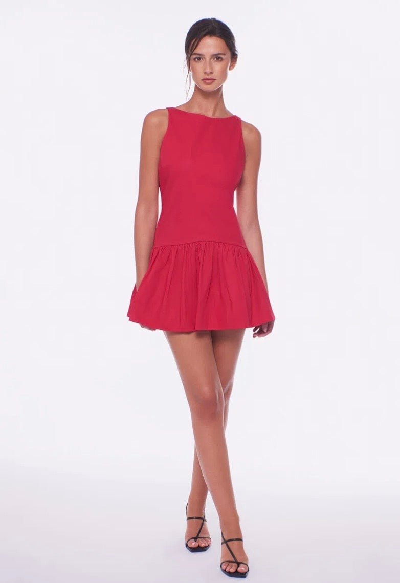 The Addison Dress Lipstick Red - The Poolclub Monaco