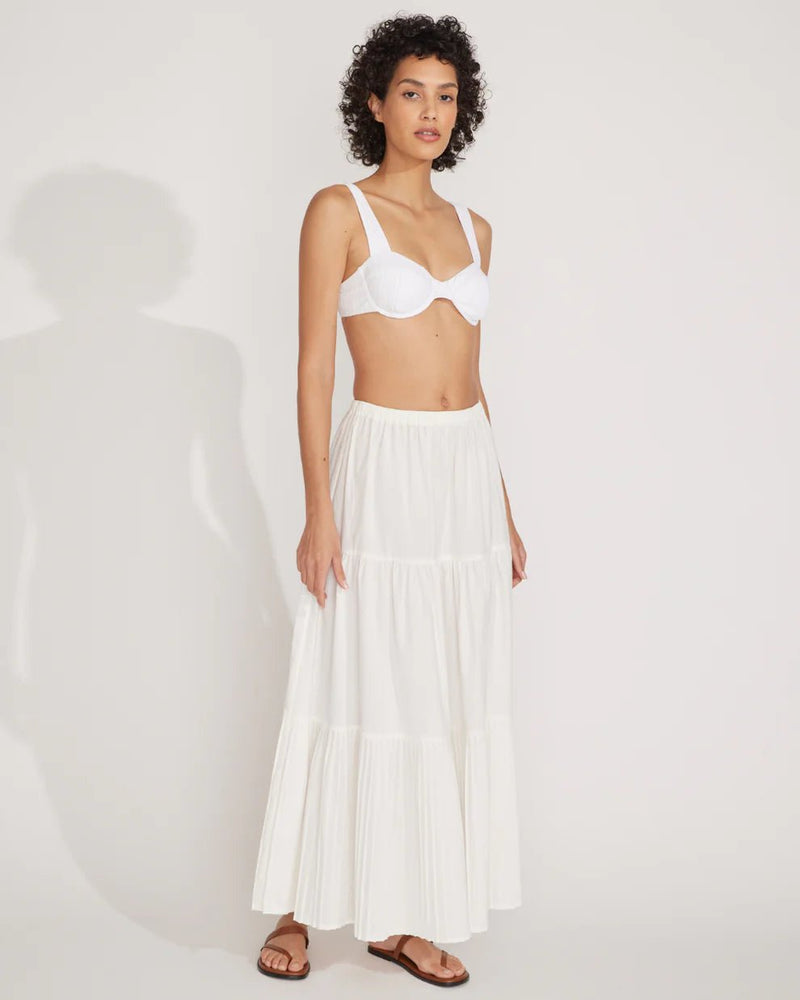 The Addison Skirt Marshmallow SOLID&STRIPED - The Poolclub Monaco