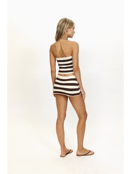The Celeste Skort Truffle SOLID&STRIPED - The Poolclub Monaco