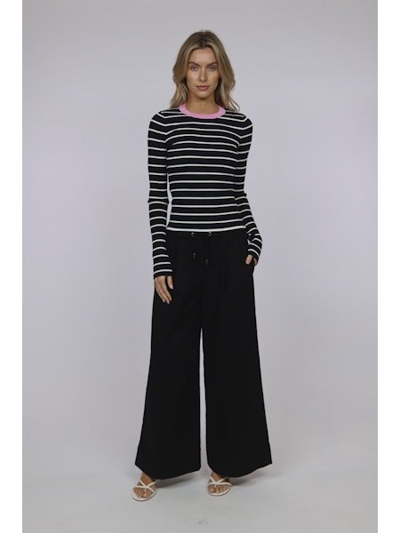 The Dora Top Noir SOLID&STRIPED - The Poolclub Monaco