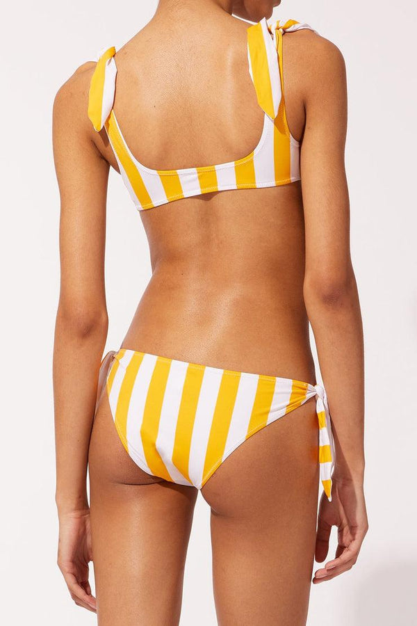 The Elle Bikini Butterscotch Stripe Bikini SOLID&STRIPED - The Poolclub Monaco