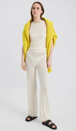 The Faye Pant Ecru SOLID&STRIPED - The Poolclub Monaco