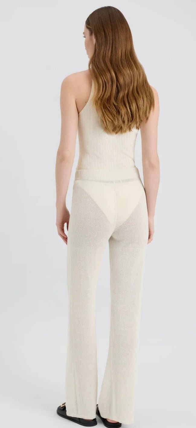 The Faye Pant Ecru SOLID&STRIPED - The Poolclub Monaco