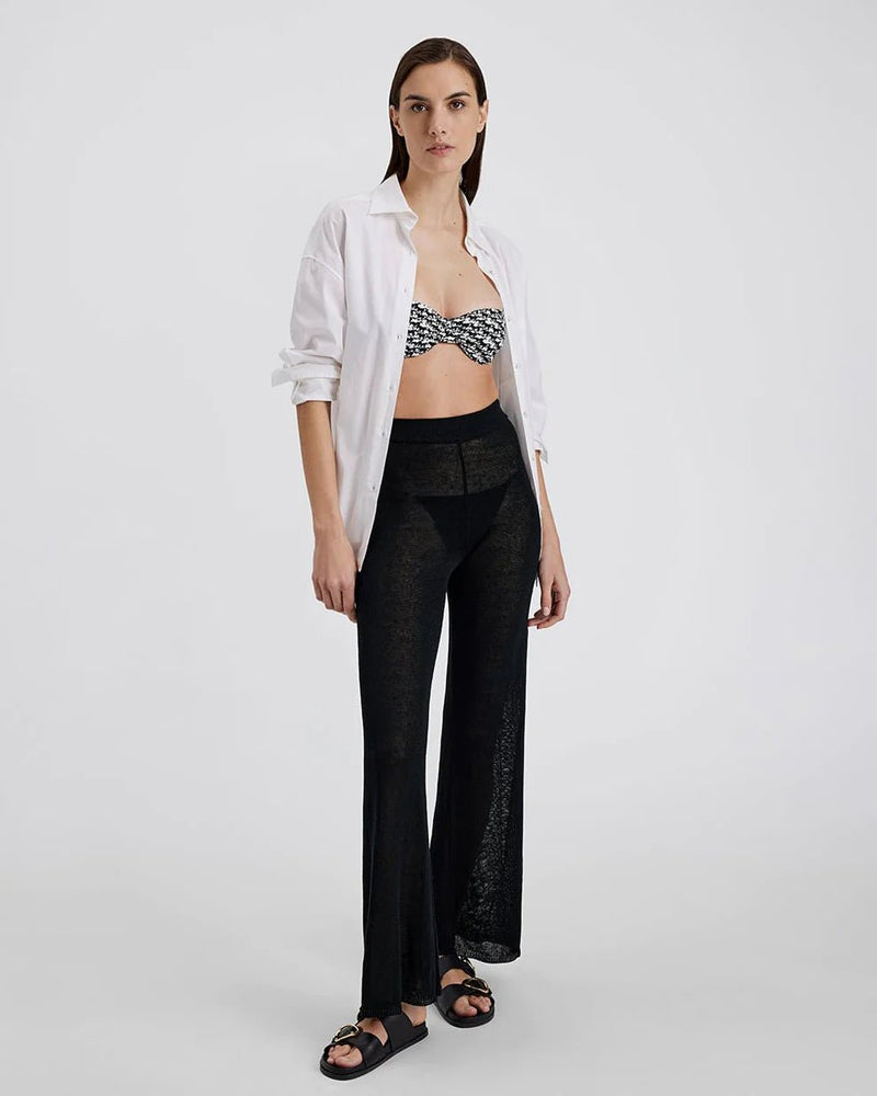 The Faye Pant Noir SOLID&STRIPED - The Poolclub Monaco