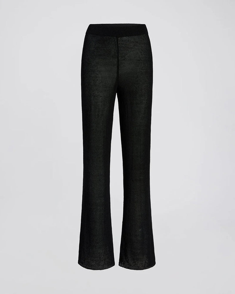 The Faye Pant Noir SOLID&STRIPED - The Poolclub Monaco