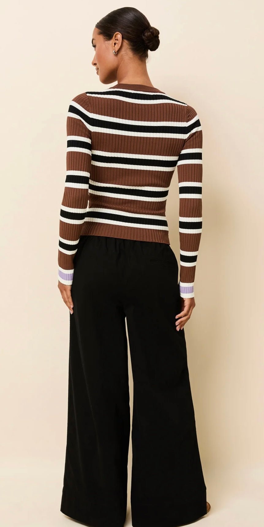 The Flynn Pant Noir SOLID&STRIPED - The Poolclub Monaco