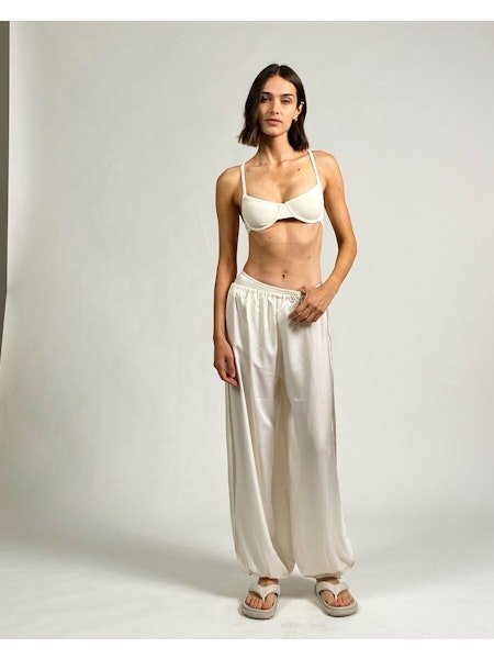 The Lacy Pant Écru SOLID&STRIPED - The Poolclub Monaco