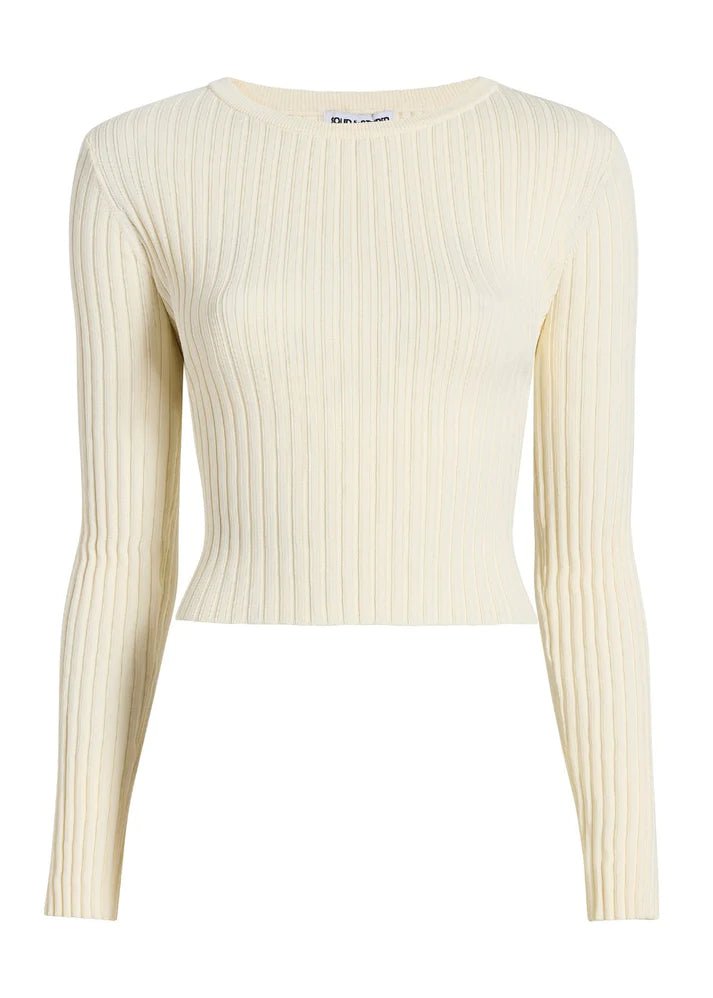 The Landman Sweater Ivory SOLID&STRIPED - The Poolclub Monaco