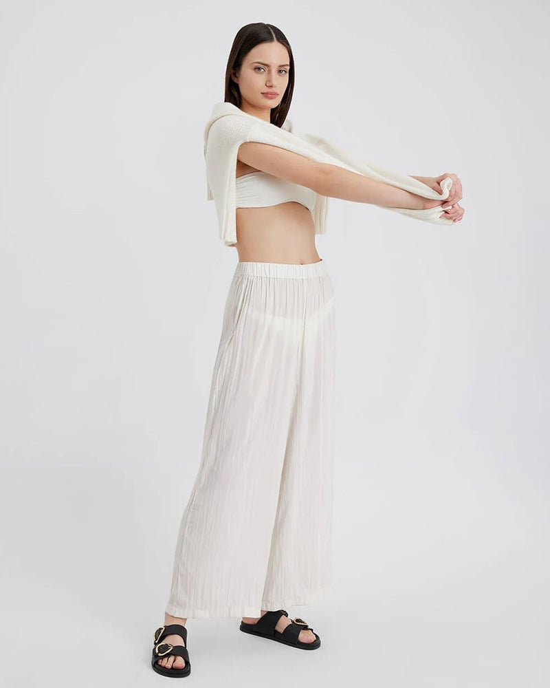 The Milly Pant Ecru SOLID&STRIPED - The Poolclub Monaco