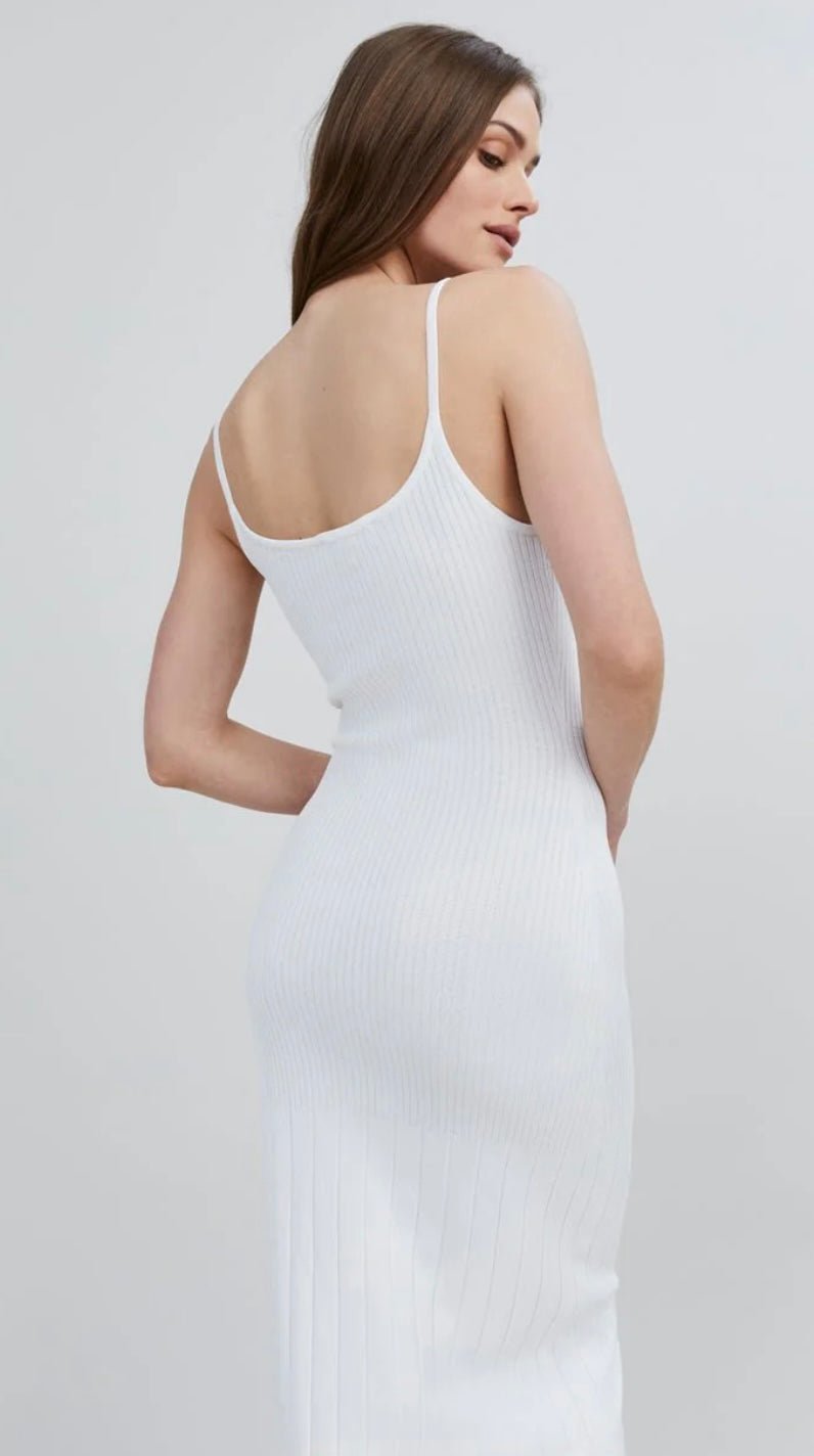 The Noel Dress Optic White SOLID&STRIPED - The Poolclub Monaco