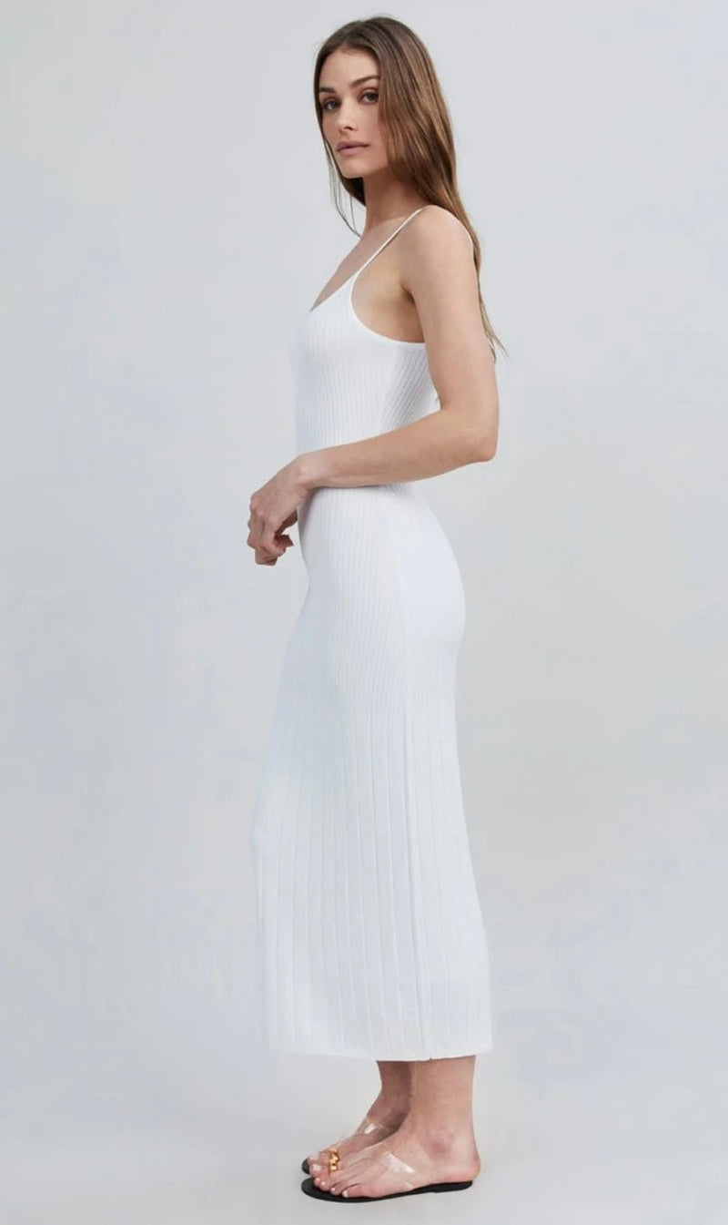 The Noel Dress Optic White SOLID&STRIPED - The Poolclub Monaco