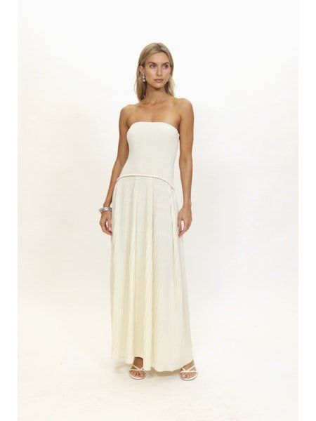 The Strapless Soglio Brulé SOLID&amp;STRIPED - The Poolclub Monaco