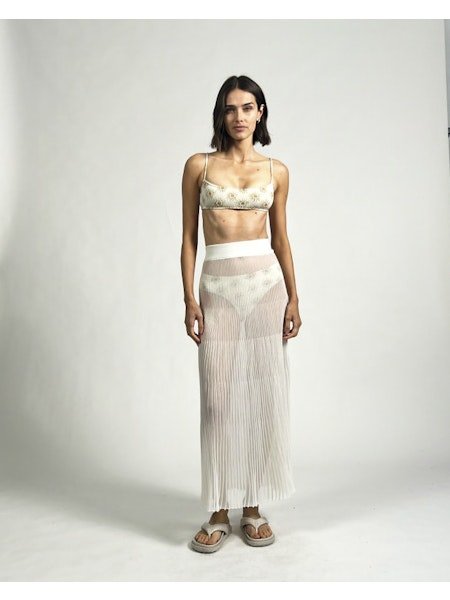 The Theresa Skirt Brulé SOLID&STRIPED - The Poolclub Monaco