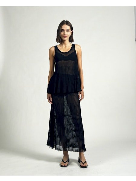 The Theresa Skirt Noir SOLID&STRIPED - The Poolclub Monaco